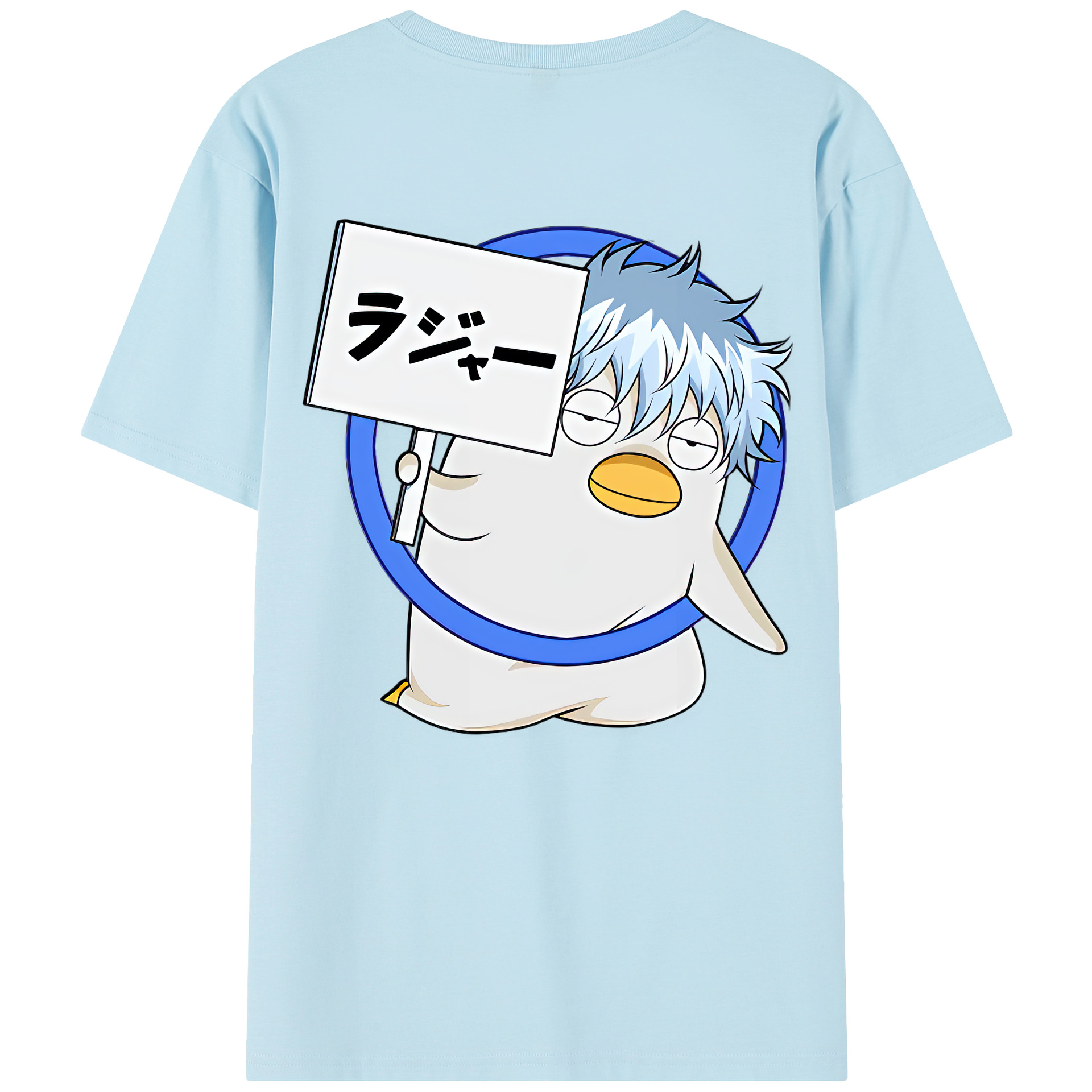 （画像用） ぎんたま 坂田銀時（さかたぎんとき） 神楽 志村新八（しむら しんぱち） GINTAMA Sakata Gintoki Kagura Shimura Shinpachi 綿100％半袖Tシャツ（背面プリント）